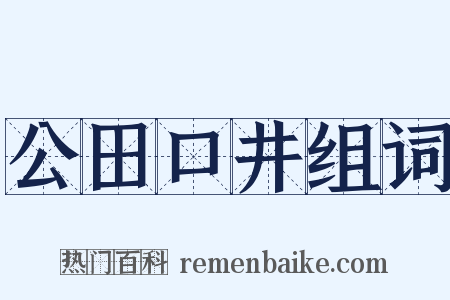 公田口井组词是什么意思的图片